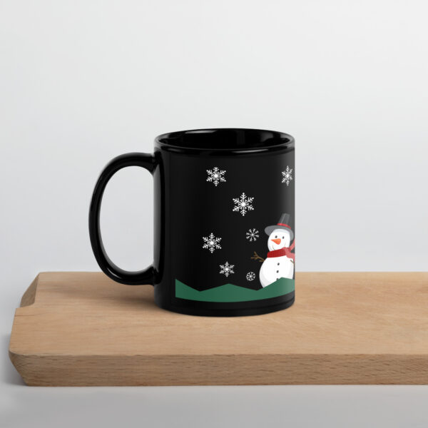 Schwarze Weihnachtstasse